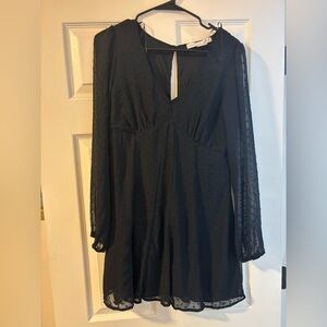 Altar'd State Black Long Sleeve Dress